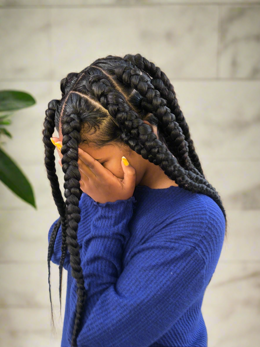 Large Box Braids or Large Knotless Braids