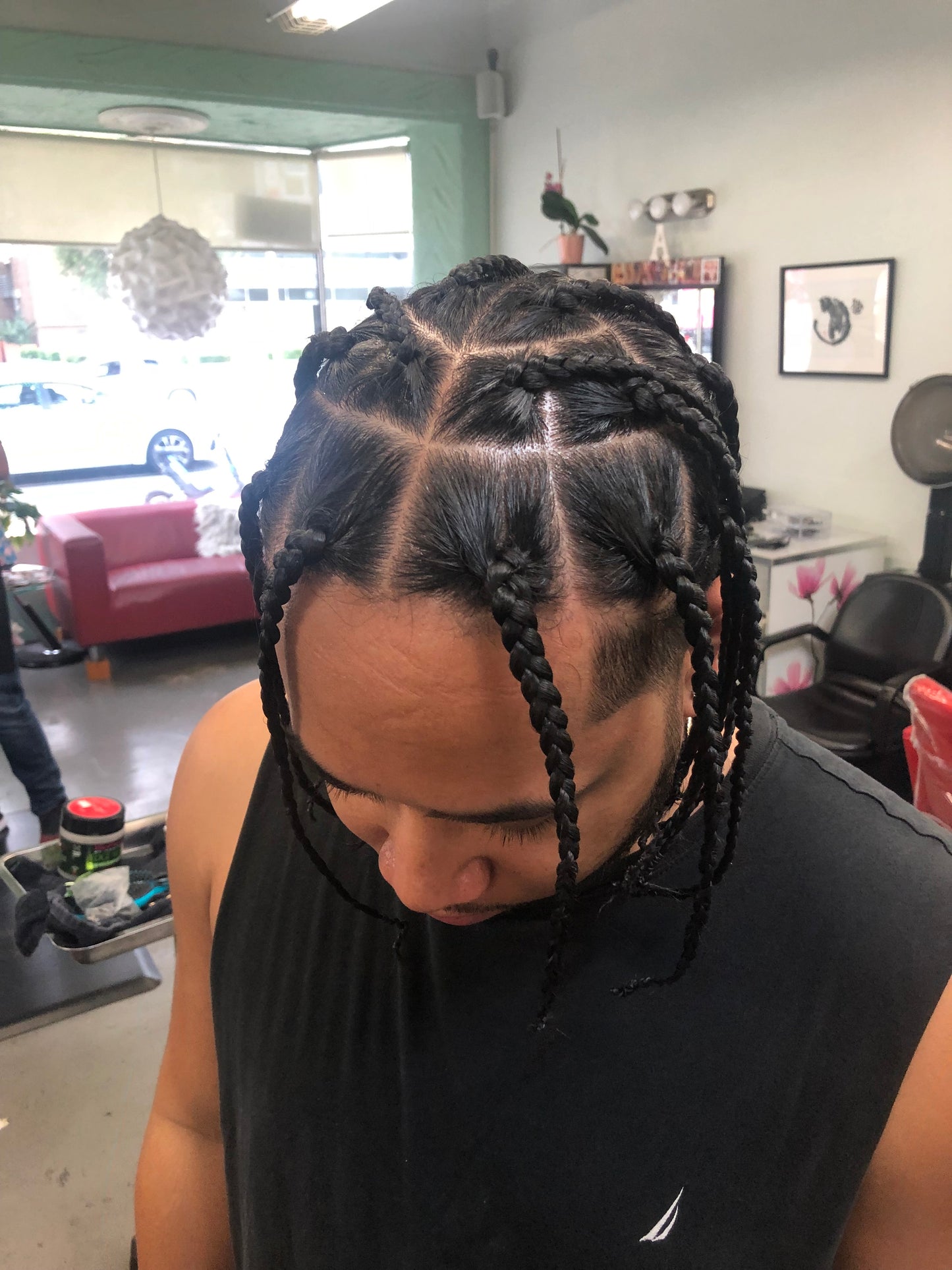 Menz Braids Take down Re-do