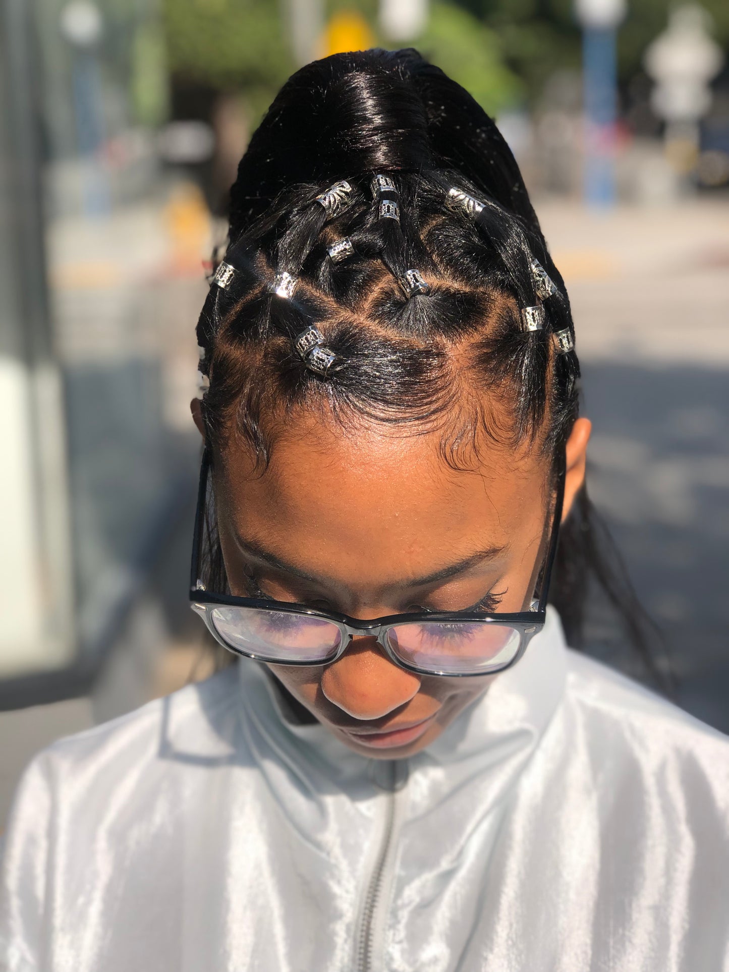 Invisible ponytail or Ponytail braid