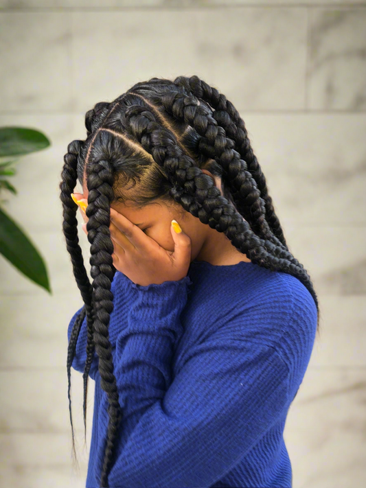 Large Box Braids or Large Knotless Braids