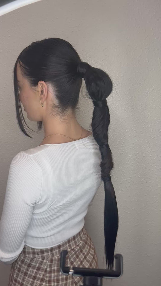 Invisible ponytail or Ponytail braid